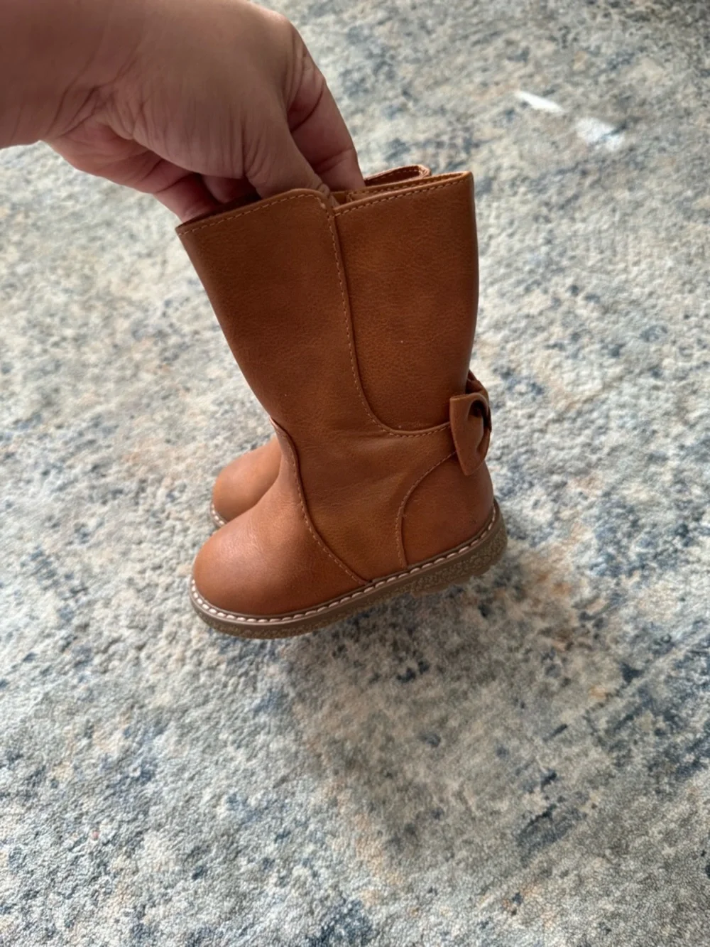 Cat & Jack Kids Tan Zip Mid-Calf Boots
